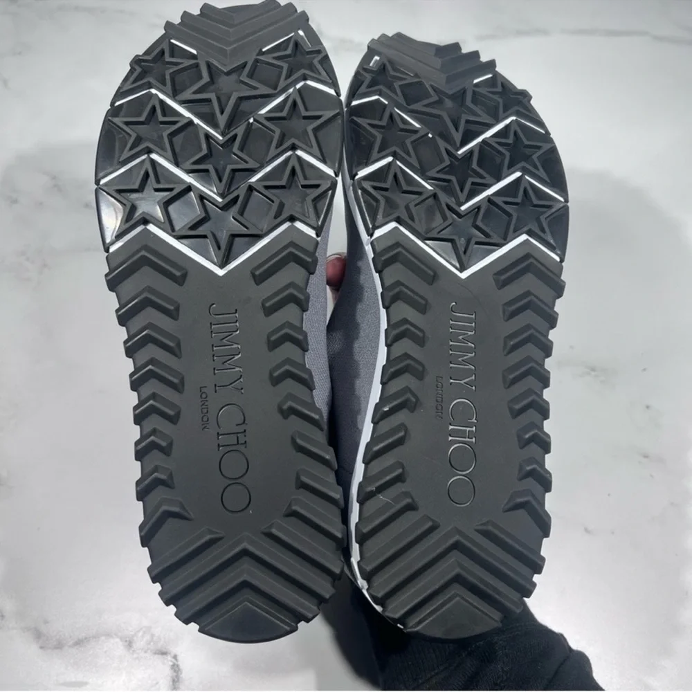 Jimmy Choo Verona Knit Dusk Grey Slip On Sneakers